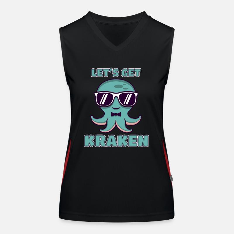 Let's Get Kraken Lustiger Oktopus Mit Funktionelles Kontrast-Tank Top für Frauen