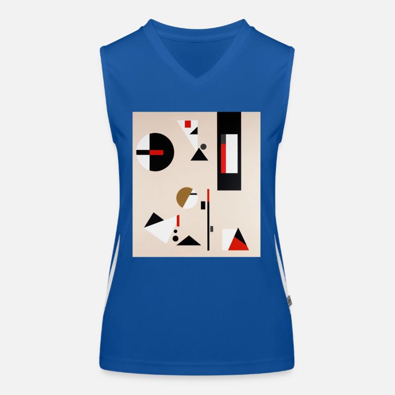 Abstract geometric composition Women's Functional Contrast Tank Top