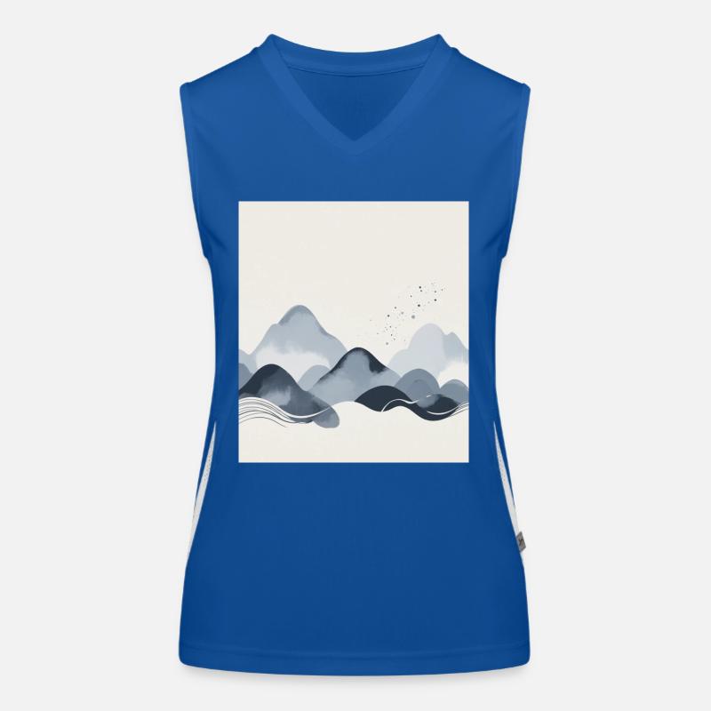 Abstrakte Berge Funktionelles Kontrast-Tank Top für Frauen