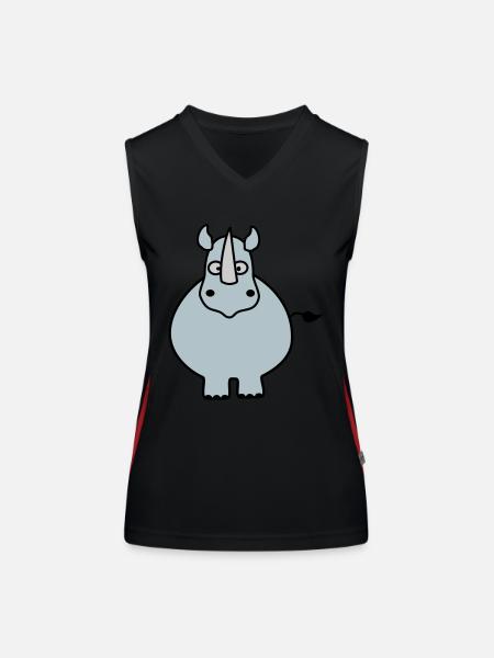 Rhino - Women's Functional Contrast Tank Top - black/red - Front