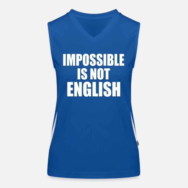 impossible is not english - angleterre Débardeur respirant contrasté Femme