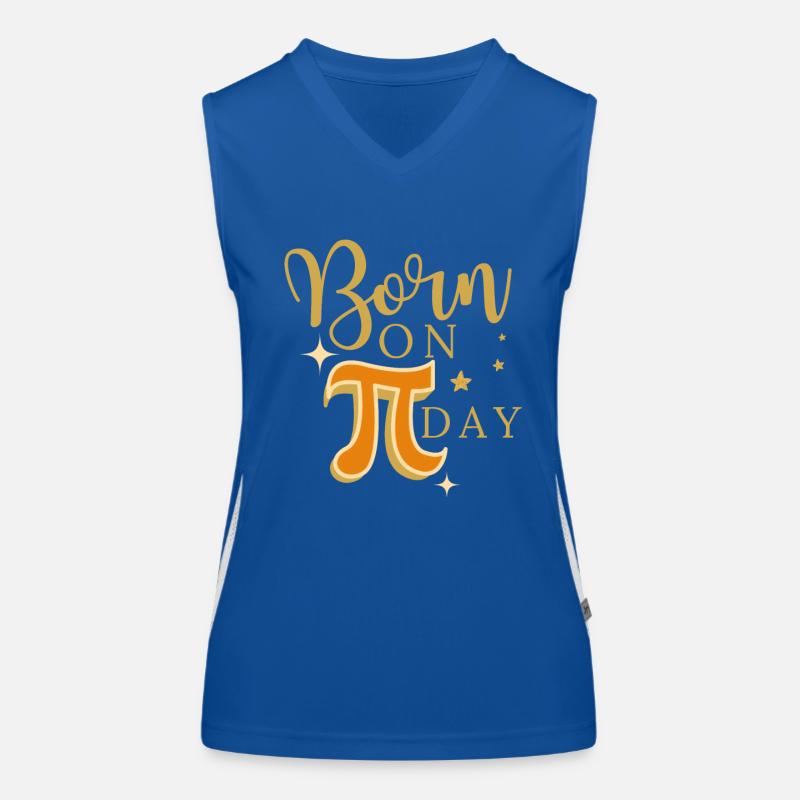 Né le jour de Pi 14 mars Anniversaire Pi Day Design Débardeur respirant contrasté Femme