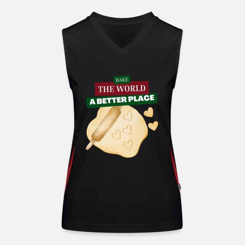 Du backst die Welt Ein besserer Ort Backteig Funktionelles Kontrast-Tank Top für Frauen