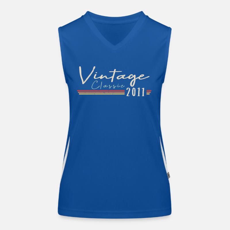 Vintage Original since 2011 Birthday Retro 2011 Women's Functional Contrast Tank Top