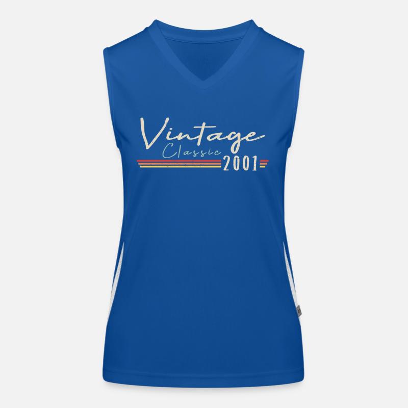 Vintage Original since 2001 Geburtstag Retro Funktionelles Kontrast-Tank Top für Frauen