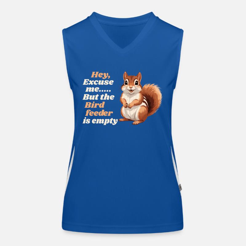 Hey, Excuse Me But Your Birdfeeder Is Empty Funny Débardeur respirant contrasté Femme