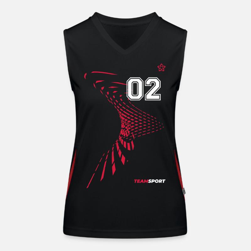 02 JERSEY Jersey Numéro Deux Numéros Numéro 2 Motifs Débardeur respirant contrasté Femme