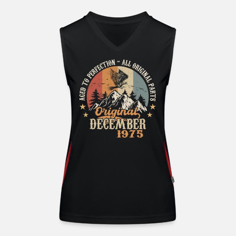Dezember 1975 Jubiläum 1975 Legenden Dezember Funktionelles Kontrast-Tank Top für Frauen