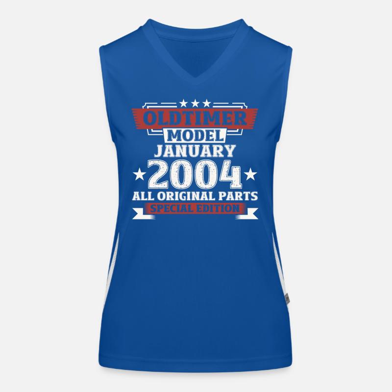 20. Geburtstag Oldtimer Januar Jahrgang 2004 Funktionelles Kontrast-Tank Top für Frauen