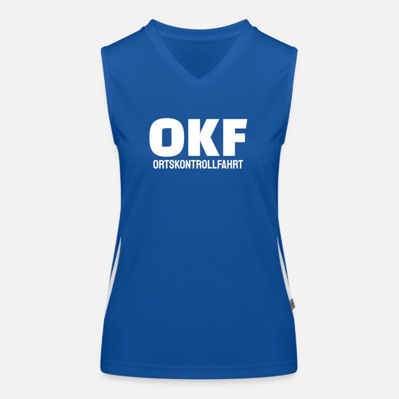 Ortskontrollfahrt okf Bauer Landwirt Geschenk Feld Funktionelles Kontrast-Tank Top für Frauen