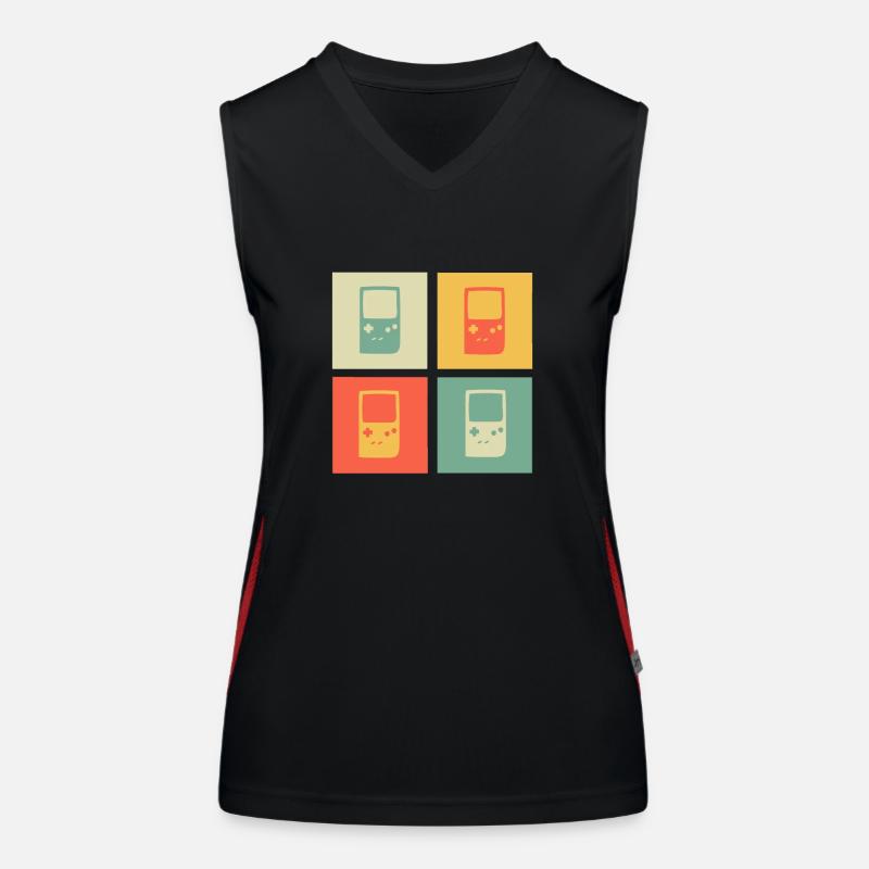 Retrogaming Gaming Zocker Old School Geschenk 2d Funktionelles Kontrast-Tank Top für Frauen