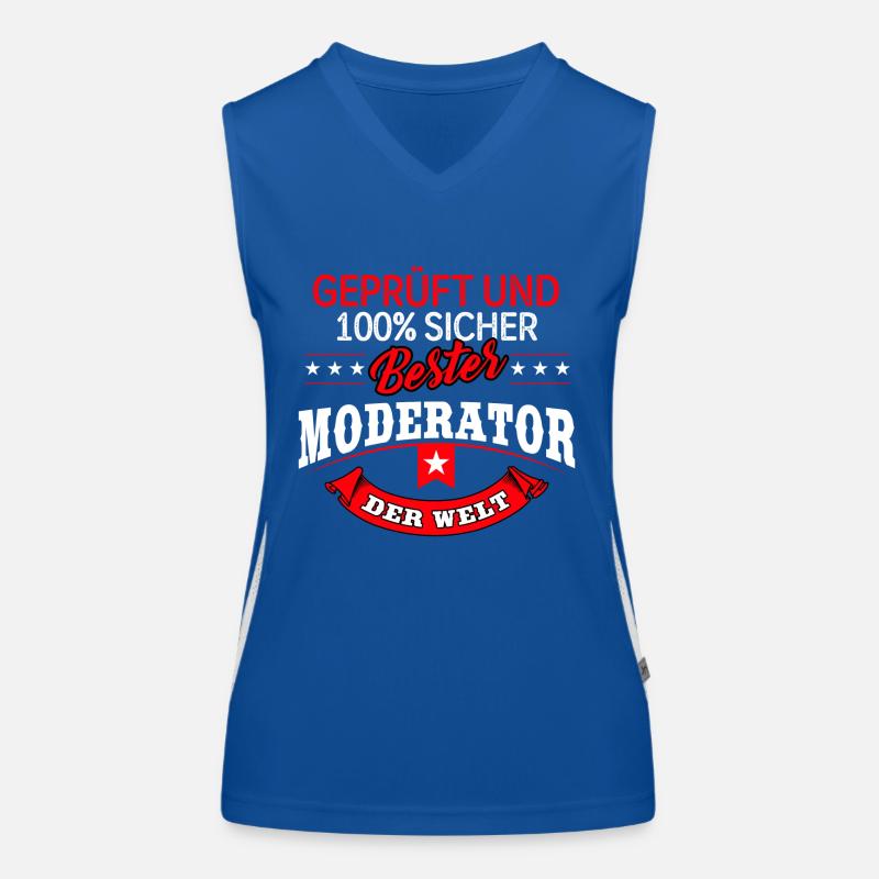 Fernsehmoderator Fernsehmoderatorin Moderator Funktionelles Kontrast-Tank Top für Frauen