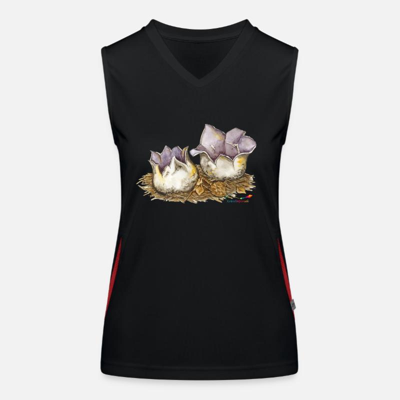 Crown cup (Sarcosphaera coronaria) Women's Functional Contrast Tank Top