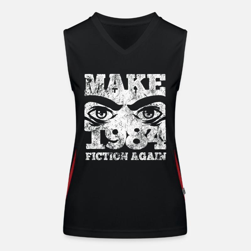 Make 1984 fiction again - Orwell Women's Functional Contrast Tank Top