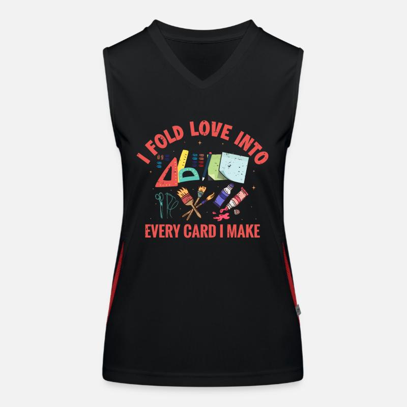 Karten Basteln Künstler Geschenk-Idee Funktionelles Kontrast-Tank Top für Frauen
