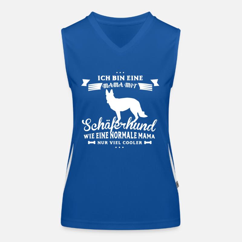 Coole Schäferhund Mama Funktionelles Kontrast-Tank Top für Frauen