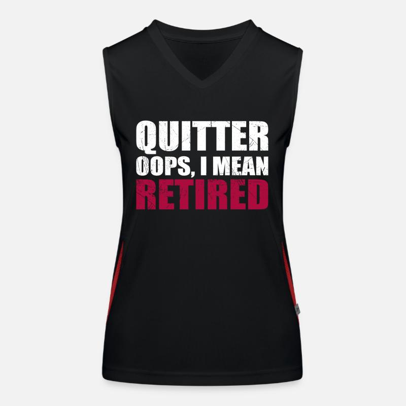Quitting Oops I Mean Retired Women's Functional Contrast Tank Top