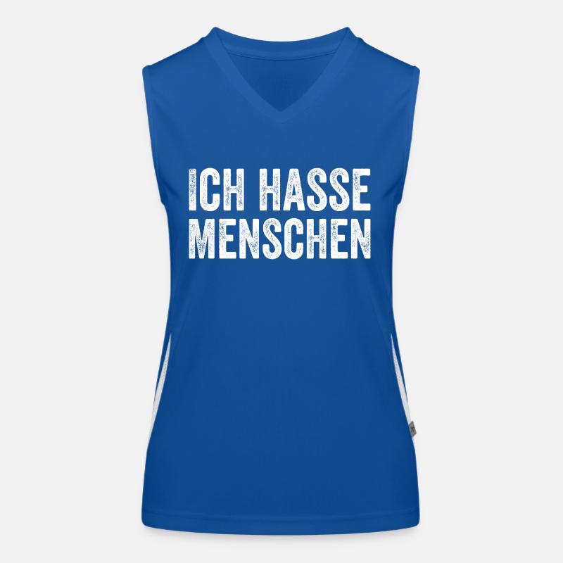 Ich hasse Menschen Funktionelles Kontrast-Tank Top für Frauen