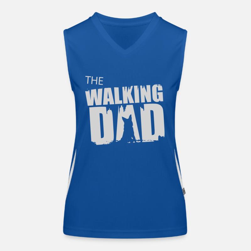 German Shepherd Walking Dad Gift Idea Father Gassi Women's Functional Contrast Tank Top