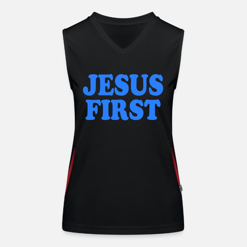 Jesus first Débardeur respirant contrasté Femme