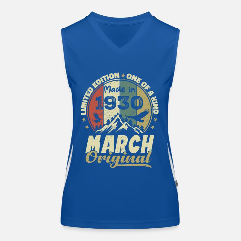 März 1930 Geburtstagsgeschenk Limitierte Auflage Funktionelles Kontrast-Tank Top für Frauen