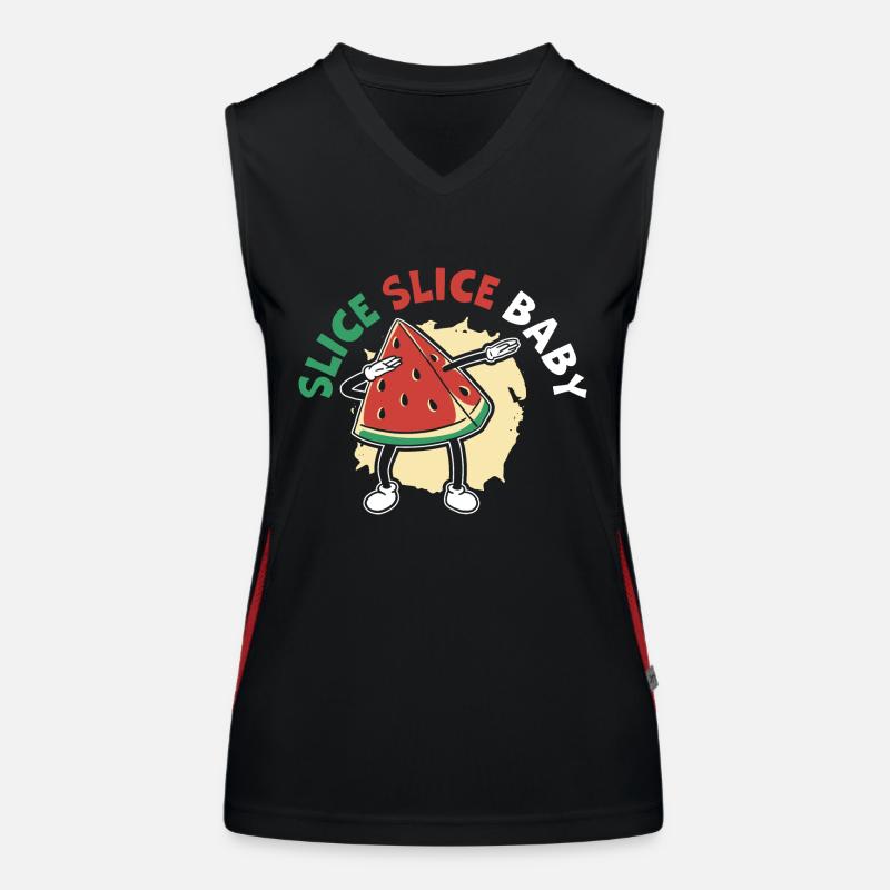 Été drôle de pastèque Débardeur respirant contrasté Femme