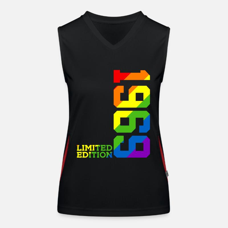 LGBTQ 1969 RAINBOW 57TH BIRTHDAY PRIDE Women's Functional Contrast Tank Top
