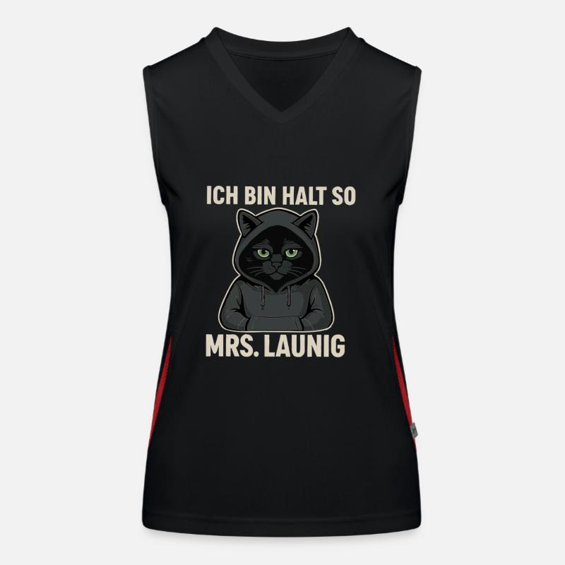 Mme Laune – C’est comme ça que je suis ! Chats Débardeur respirant contrasté Femme