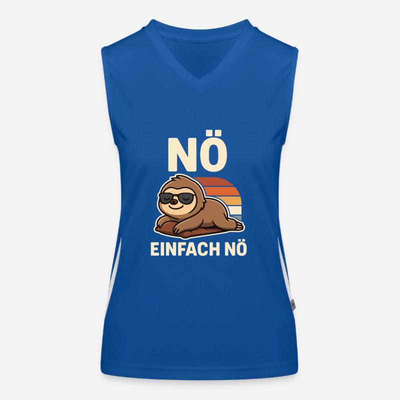 No. Simply Nope – Chill Sloth Fun Shirt Women's Functional Contrast Tank Top