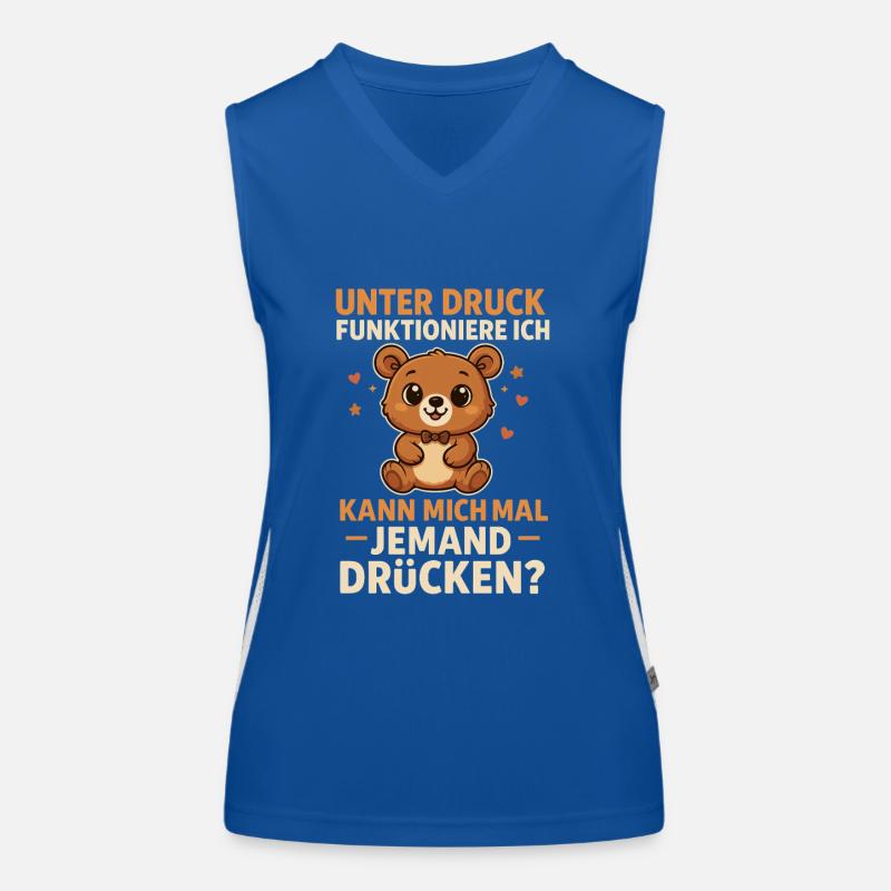 Teddy Bär Umarmung Spruch Funktionelles Kontrast-Tank Top für Frauen