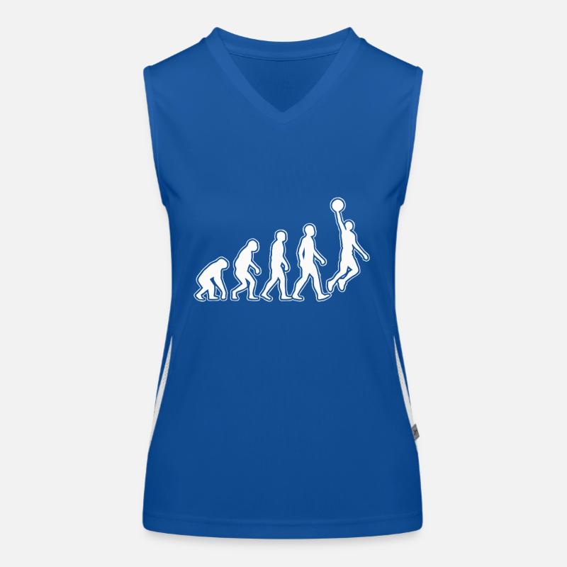 Evolution zum Basketballer Funktionelles Kontrast-Tank Top für Frauen
