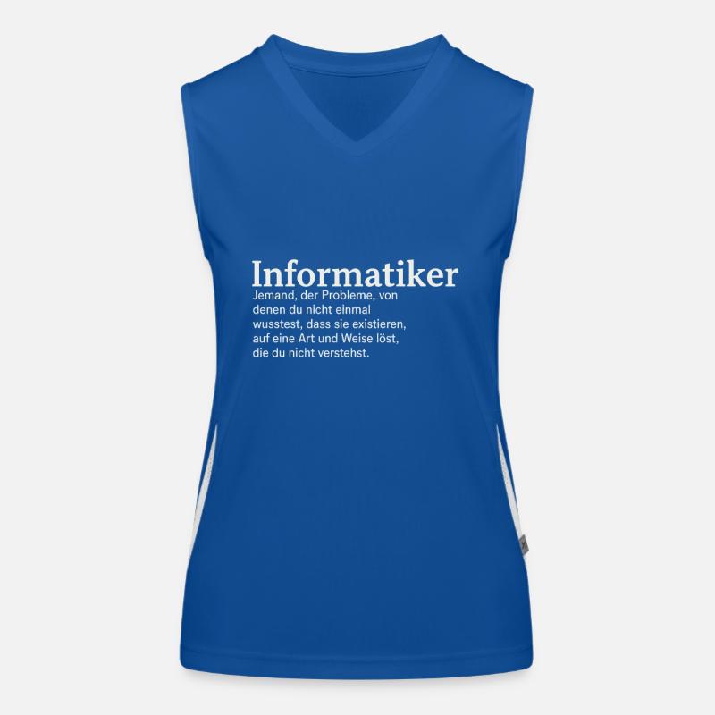 Computer scientist definition funny Women's Functional Contrast Tank Top