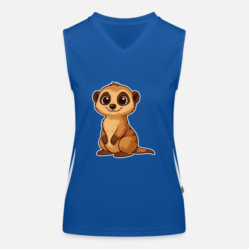 Mignon suricate dessin animé Débardeur respirant contrasté Femme