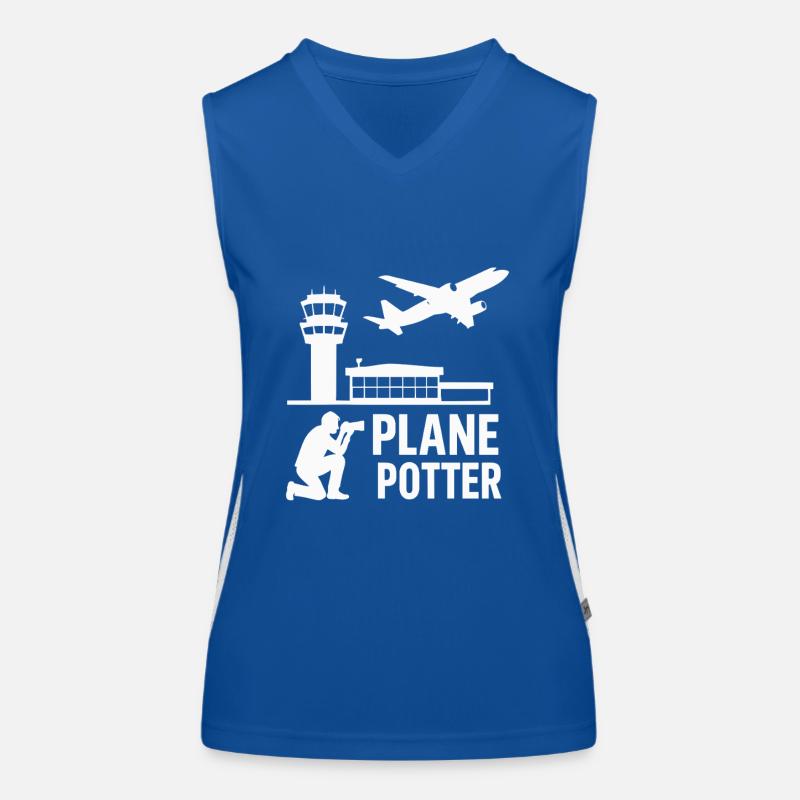 Avion – Conception d’observateurs d’aéronefs Débardeur respirant contrasté Femme