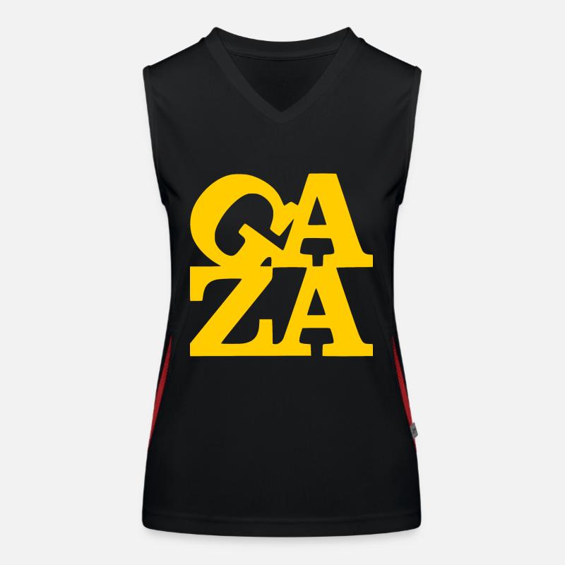 Gaza - Women's Functional Contrast Tank Top - black/red