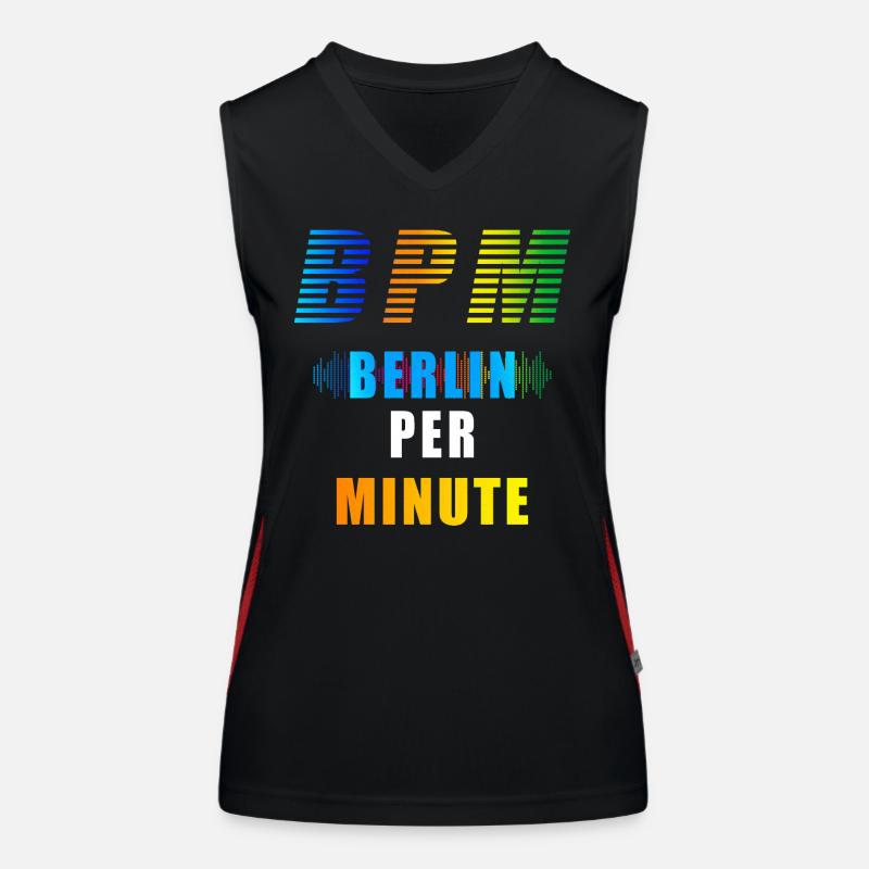EDM BPM Berlin Per Minute Women's Functional Contrast Tank Top