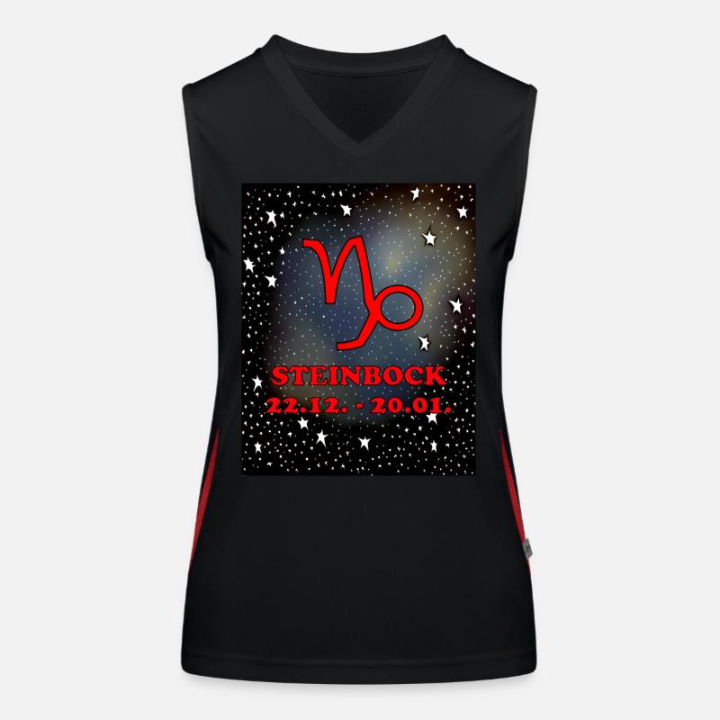 Steinbock Sternzeichen im Himmel Funktionelles Kontrast-Tank Top für Frauen