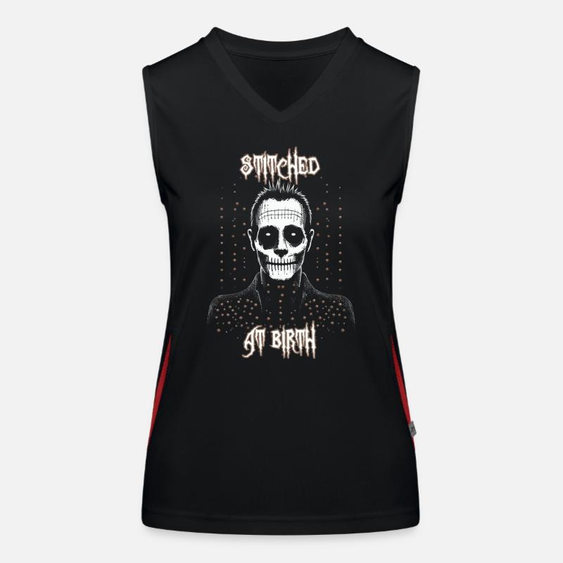 Stitched At Birth Franken monster Women's Functional Contrast Tank Top