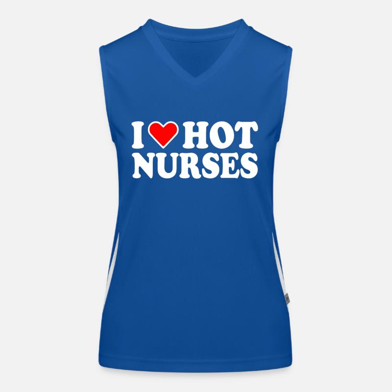 I love hot nurses Débardeur respirant contrasté Femme