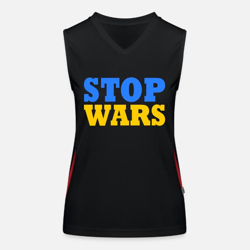 Stop war Funktionelles Kontrast-Tank Top für Frauen