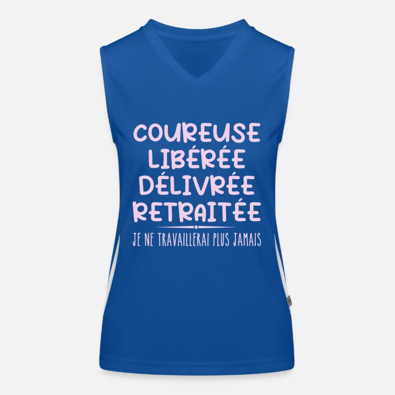 Runner celebrates retirement with humor gift Women's Functional Contrast Tank Top