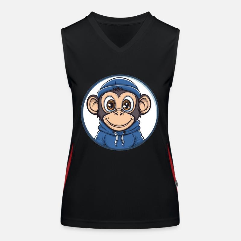 Singe cool avec capuche Débardeur respirant contrasté Femme