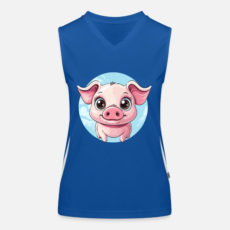Cochon heureux Débardeur respirant contrasté Femme