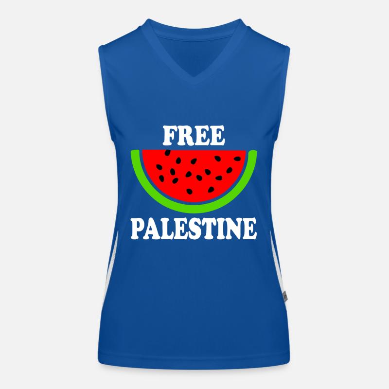 Palestine libre - melon pastèque Débardeur respirant contrasté Femme