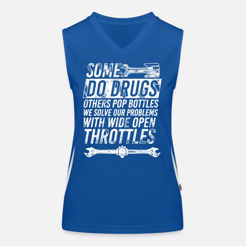 Biker-Zitat Funktionelles Kontrast-Tank Top für Frauen