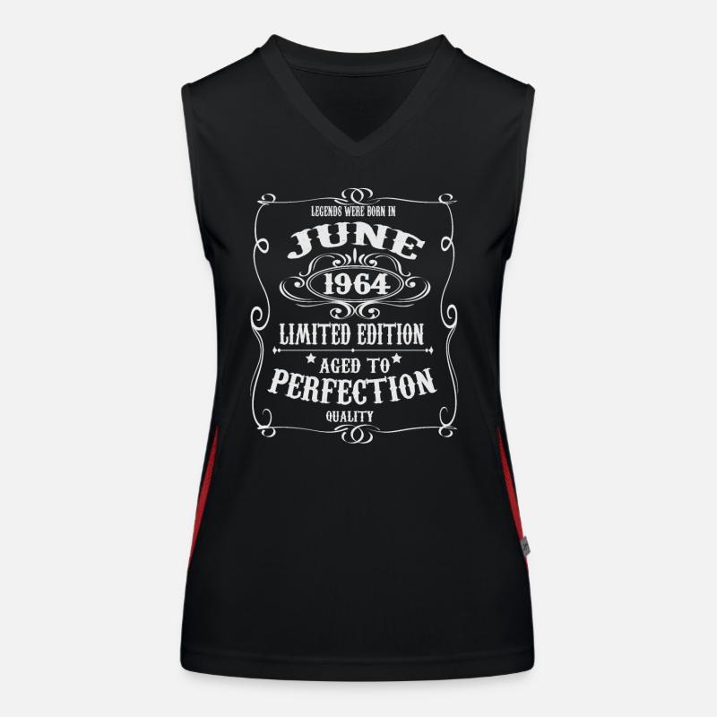 Legenden wurden im Juni 1964 geboren Funktionelles Kontrast-Tank Top für Frauen