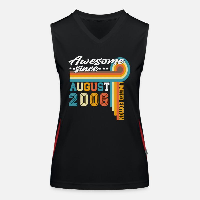 Vintage August 2006 Vintage Retro Birthday Women's Functional Contrast Tank Top