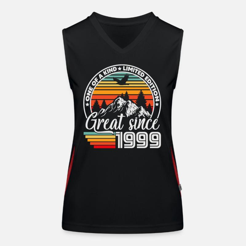 1999 Vintage Born Birthday Gift Women's Functional Contrast Tank Top