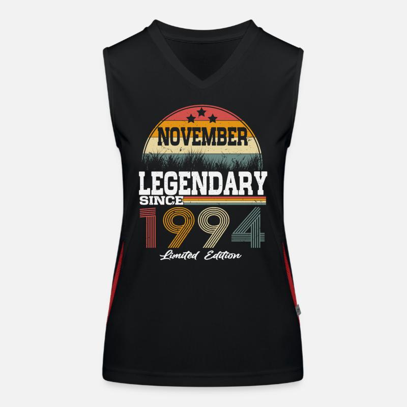 Legends were born in November 1994 Women's Functional Contrast Tank Top