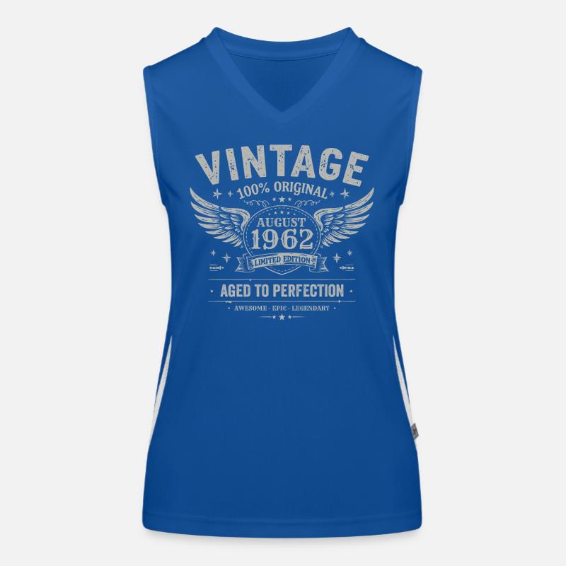 Born in August 1962, built August 1962 - August 1962 Women's Functional Contrast Tank Top